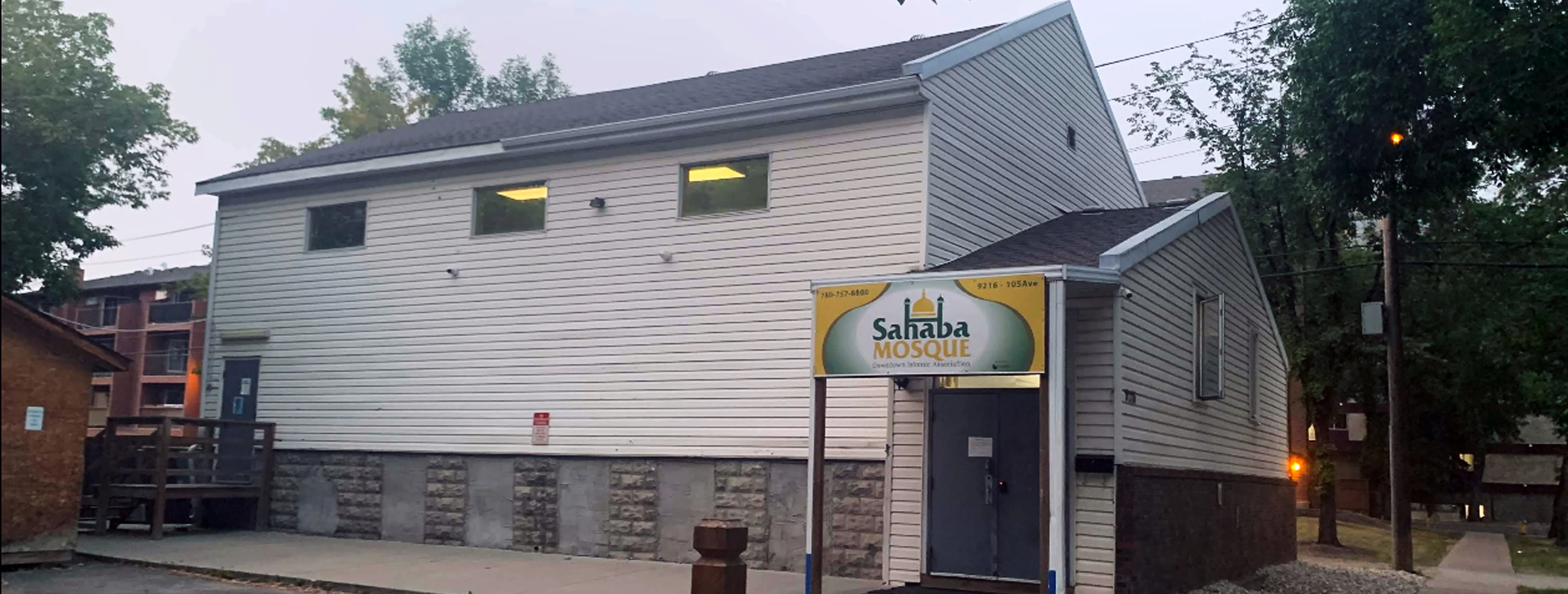 Exterior view of Sahaba Mosque Edmonton building